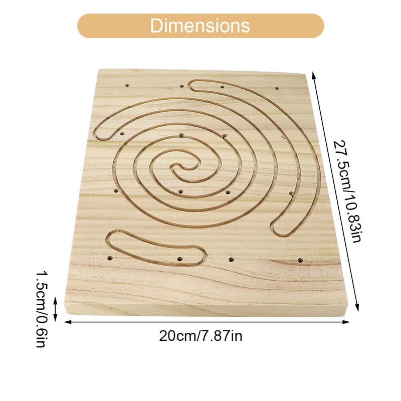 Litewoo Rabbit Scratch Board Foot Pad Mat Chew Toy Grinding Claws Teeth Natural Wood for Small Animal Rabbit Hamster Chinchilla Guinea Pig Ferret Gerbil Bunny Rat Cage Accessories (A) - Image 2